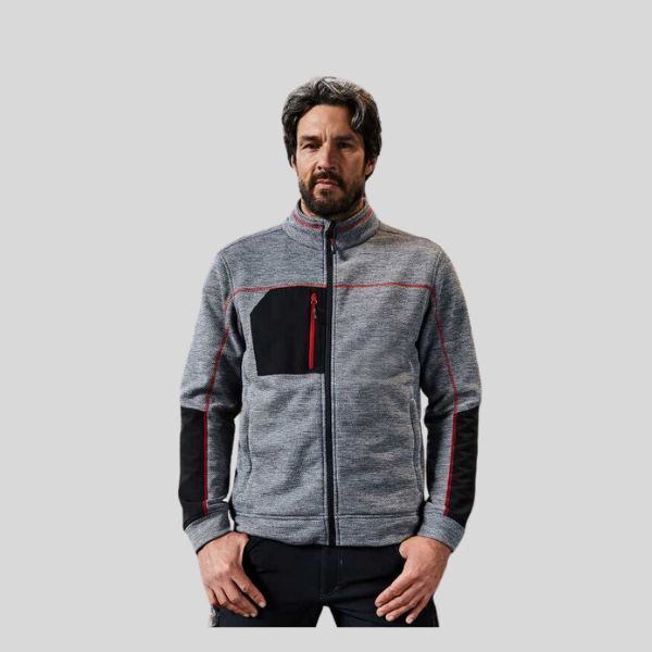 JN1818 James&Nicholson Giacca in pile da Uomo  tasche laterali e interne 80% poliestere riciclato 20% poliestere Thumbnail