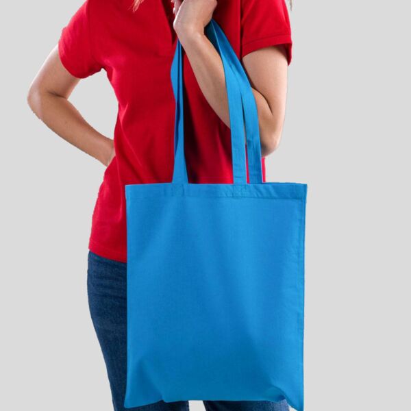 BS901 BlackSpider Shopper con manico lungo dimensione 38x42 cm in 100% cotone 140gr Thumbnail