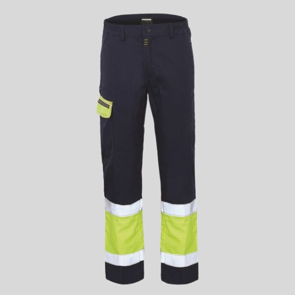 A00151 Pantalone da lavoro Multinorma alta visibilità regular fit 75% cotone 24% poliestere 1% fibra conduttiva 270 g EN 1149-5:2018 IEC 61482-2:2018 CLASSE 1 (4 KA)  Thumbnail
