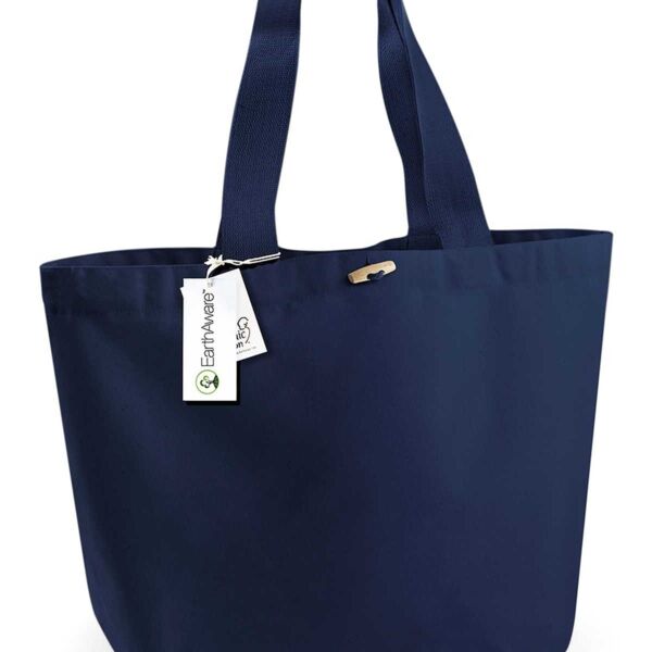 W855 Borsa mare personalizzata cotone organico canvas 40x39x19 cm 30L Thumbnail