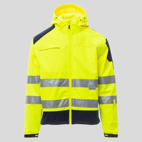Shine 2.0 Payper Softshell bicolore in alta visibilità con bande 3M Thumbnail