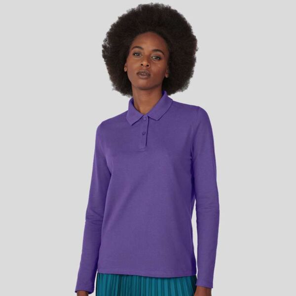 PW462 B&C My Polo 180 donna maniche lunghe 100% Cotone 180g/m2 Thumbnail