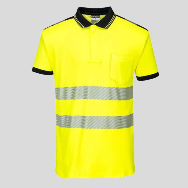 T180 Portwest Polo manica corta alta visibilità  55% Cotone 45% Poliestere 175g EN ISO 20471 Cl2 Thumbnail