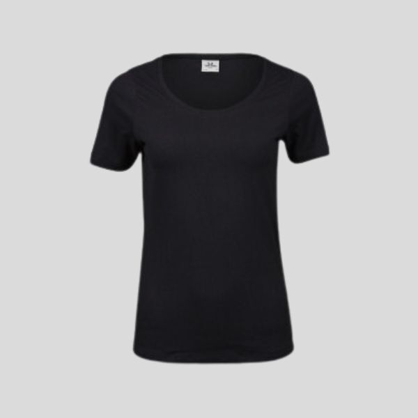 450 Tee Jays T-shirt girocollo da donna lavata agli enzimi 90% cotone 10% elastan 195 g/m2  Thumbnail