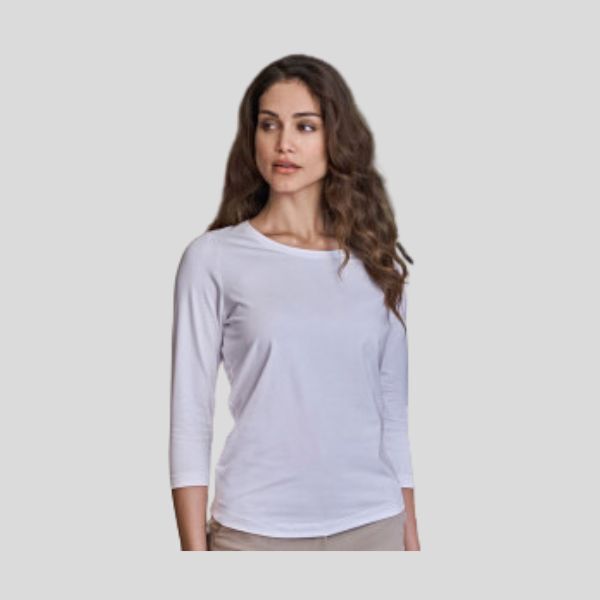 460 Tee Jays T-shirt Stretch manica 3/4 da donna 90% cotone 10% elastan lavaggio agli enzimi 195 g/m2 Thumbnail