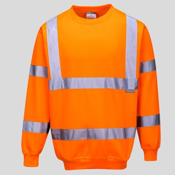 B303 Felpa girocollo alta visibiltà 65% poliestere 35% cotone 300g EN ISO 20471 Thumbnail