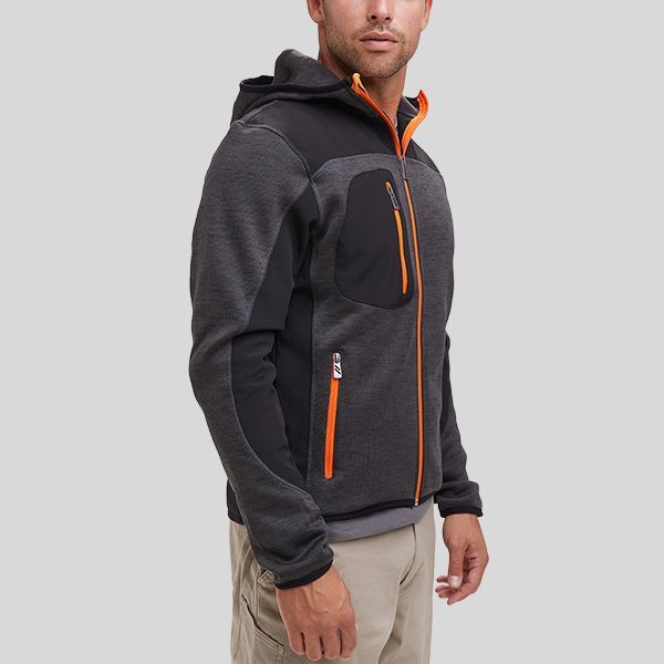 Trip Payper Giacca Tecnica con cappuccio in pile lavorato a maglia e inserti in softshell 100% poliestere Thumbnail