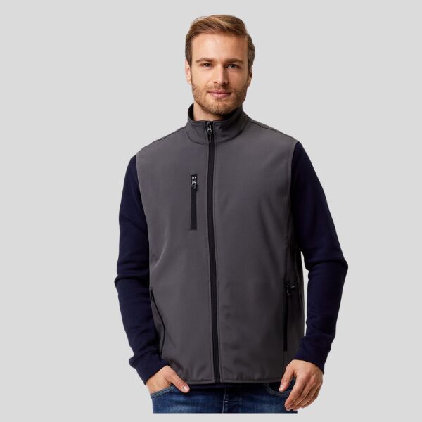 BS551 Black Spider Gilet softshell uomo 2 strati interno in micropile e tasca sul petto 96% Poliestere 4% Elastane Thumbnail