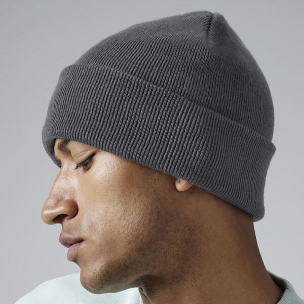 B45R Beechfield Berretto con risvolto in 100% poliestere riciclato rPET  Certificato GRS Thumbnail