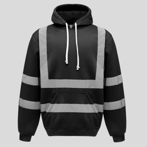 HVK05 Yoko Felpa con cappuccio tasche a marsupio ad alta visibilità 100% poliestere Thumbnail