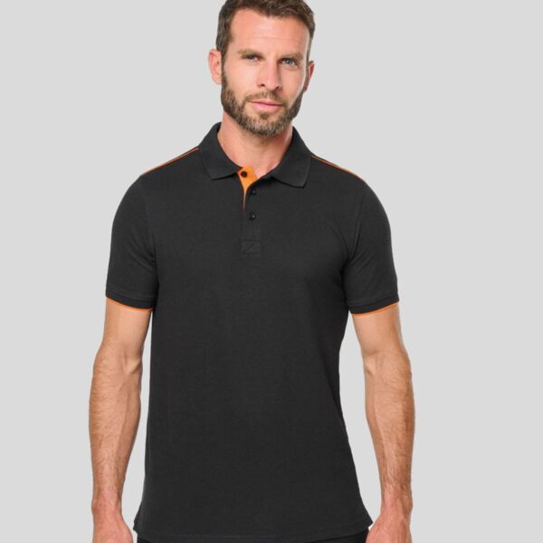 WK270 Polo uomo con contrasti su collo, spalle e pattina 65%Poliestere 35%Cotone 220 g/m² Thumbnail