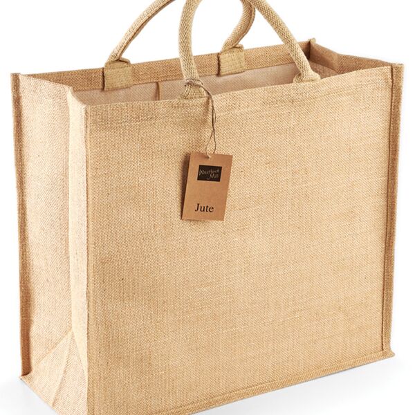 Westford Mill Shopper in Juta laminata manici corti personalizzabile  Thumbnail