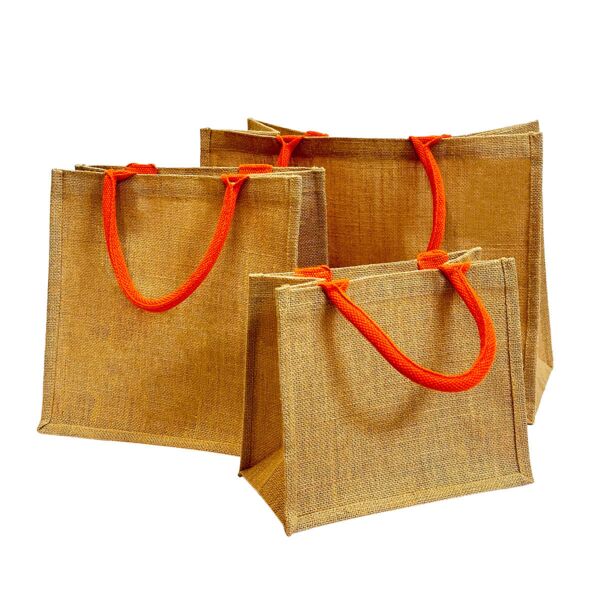 BS905M Shopper Juta manici in cotone 14 Litri 30x30x19 personalizza stampa e ricamo Thumbnail