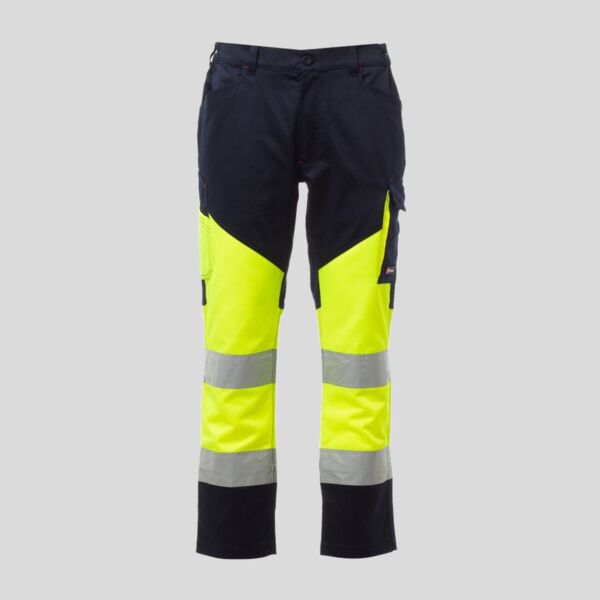 Working Payper Pantalone alta visibilità bicolore multistagione EN ISO 20471 80% poliestere 20% cotone/ 64% poliestere 33% cotone 3% elastan 250gr Thumbnail