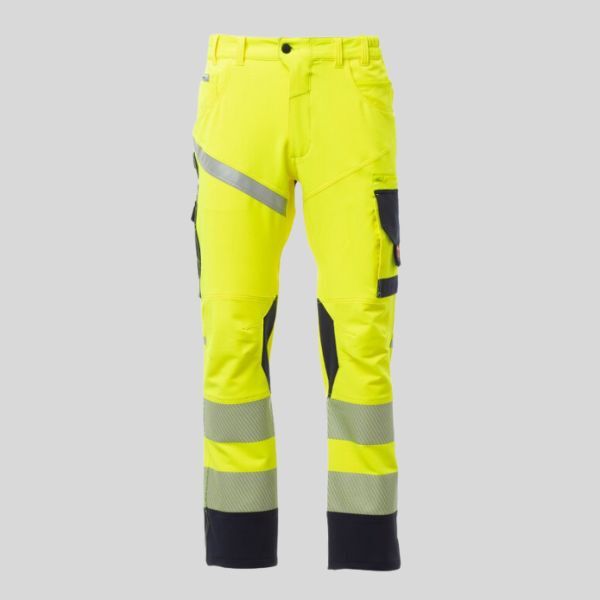 NEXT 4W HI-VI Pantalone unisex, “4 way stretch”, multistagione, in alta visibilità 92% poliestere 8% elastan 280gr/mq EN ISO 20471 CL.2 Thumbnail