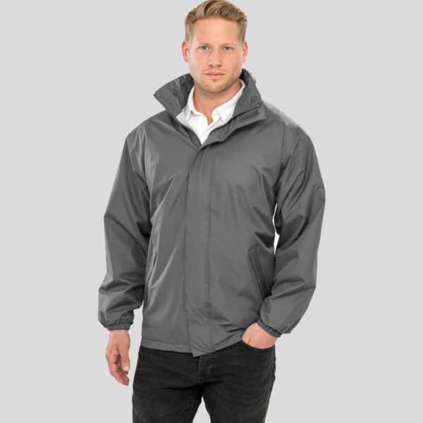 R206X Impermeabile foderato con vestibilità lunga collo alto e cappuccio regolabile 100% poliestere Thumbnail