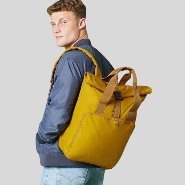 BG118L Zaino Laptop Roll-Top con Doppio Manico in tessuto Riciclato Thumbnail