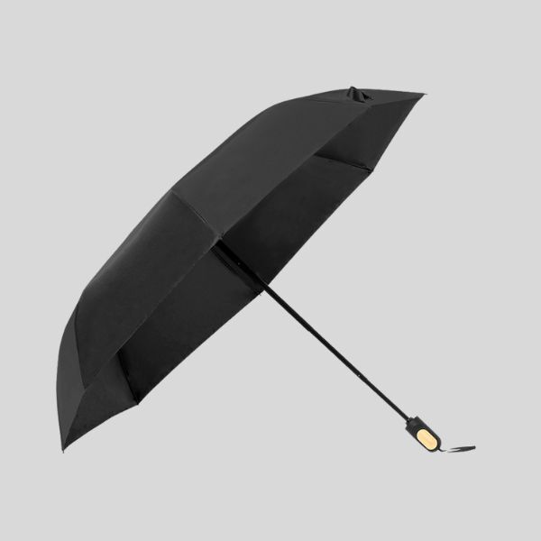 20237 Ombrello pieghevole con Apertura Manuale 190T RPET Manico in Bambù Thumbnail