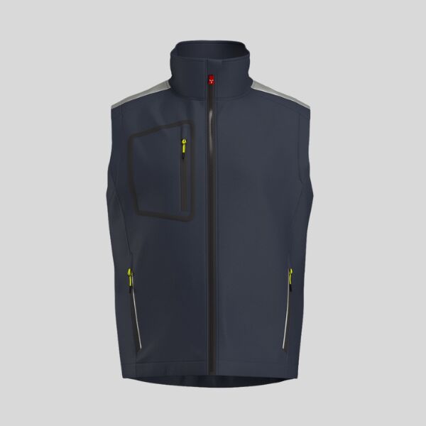 Stream Vest Pad  Gilet soft-shell imbottito idrorepellente antivento con bande retroriflettente su spalle 78% nylon 22% elastan 330gr Thumbnail