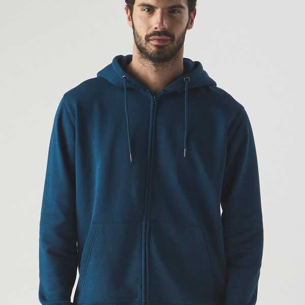 BS343 Black Spider Felpa unisex Zip e Cappuccio felpata internamente 80% cotone organico, 20% poliestere riciclato 280gr Thumbnail