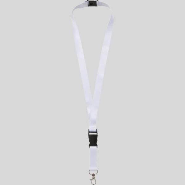 1PL0070G Lanyard Balta Laccio h 2cm con moschettone in metallo sgancio di sicurezza e fibbia in plastica con stampa in sublimazione full color fronte/retro Thumbnail