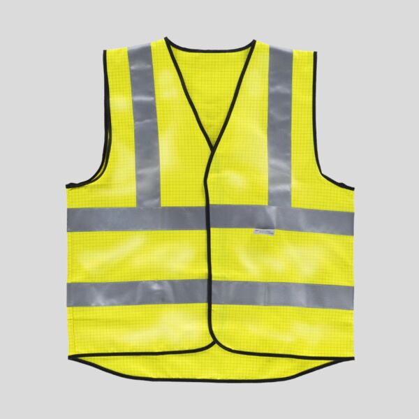 HVTT20 Gilet antistatico ignifugo alta visibilità con bande riflettenti chiusura con velcro EN 1149-5 EN ISO 20471:2013 CL.2 EN ISO 14116 98% poliestere 2% antistatico 160gr Thumbnail