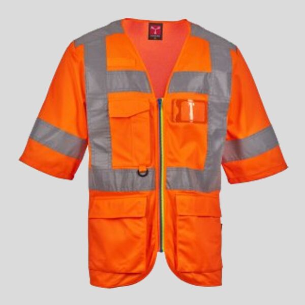 Exo Payper Gilet con manica corta in alta visibilità tessuto dry-tech 100% poliestere 120gr EN ISO 20471 Classe III Thumbnail