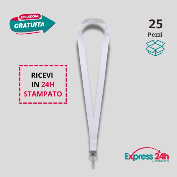 24h -  Lanyard porta badge personalizzato stampato e spedito in 24 ore Thumbnail