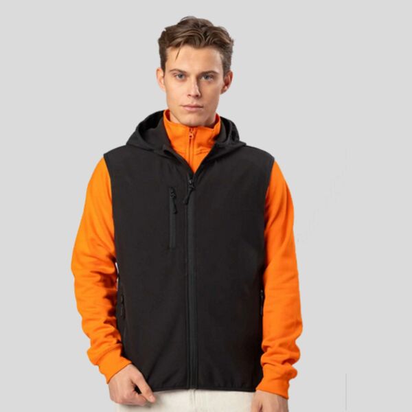 BS556 Gilet Softshell Leggero con Cappuccio Thumbnail