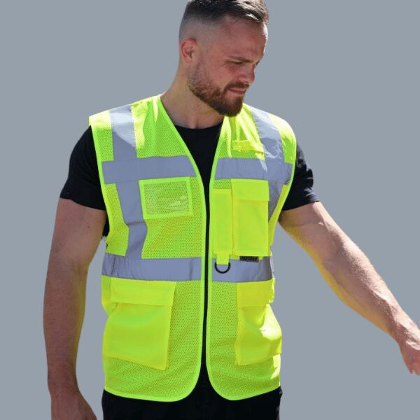 KXCMMF Korntex Gilet alta visibilità multitasche tessuto traforato Thumbnail