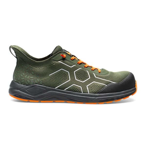 SZ500A FLEXIFLY VERDE/ARANCIO  Scarpa da lavoro superleggera peso 400gr slip-on  S1PS FO SR HRO Thumbnail
