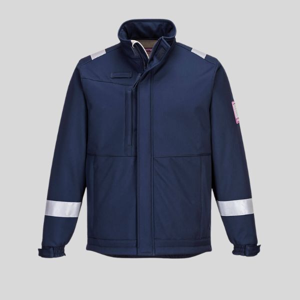 MV73 Giacca Softshell 3 strati Modaflame Multinorma e Arco Elettrico 100% poliestere, laminato con membrana TPU FR 350gr Thumbnail