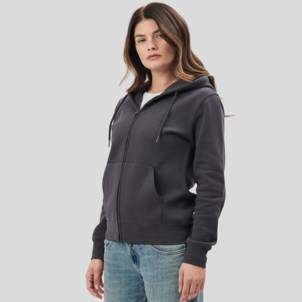 BSW333 Felpa donna zip lunga e cappuccio felpata 70% cotone 30% poliestere 280gr Thumbnail