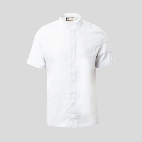 SUPREME SS Payper Giacca cuoco collo alla coreana maniche corte con chiusura centrale con bottoni 58% cotone 42% elastomultiestere 160gr Thumbnail