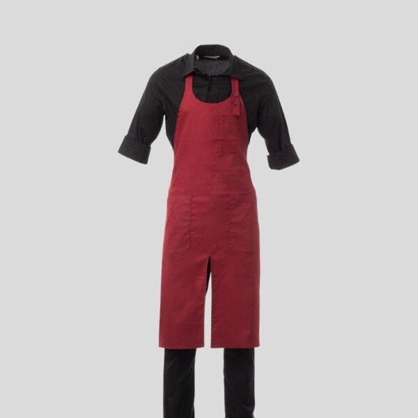 GOURMET Payper Grembiule unisex con pettorina e scollo arrotondato regolabile e spacco centrale 60% cotone 40% eme 190gr Thumbnail