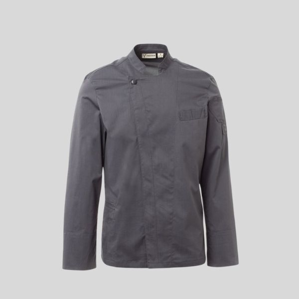 ELITE MESH Payper Giacca da cuoco con collo alla coreana in ripstop di cotone e Lycra® T400® chiusura a doppio petto con bottoni automatici Thumbnail