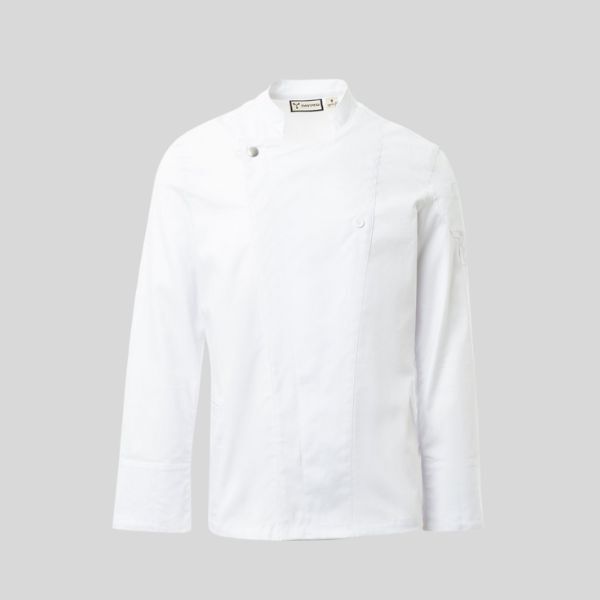 STARRED Payper Giacca da chef con collo alla coreana con chiusura a doppio petto con bottoni automatici 58% cotone 42% elastomultiestere Thumbnail