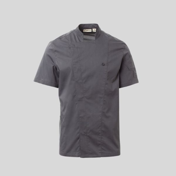 STARLIGHT MESH Payper Giacca da chef con collo alla coreana con tessuto a rete su schiena e sotto giromanica 58% cotone 42% elastomultiestere Thumbnail