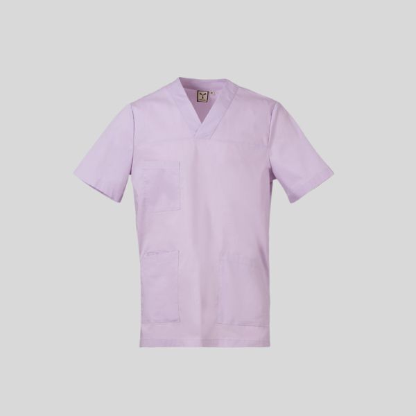 HYGENE Payper Casacca da uomo a manica corta con scollo a V 58% cotone popeline + 14 % poliestere + 28% elastomultistere 125gr Thumbnail