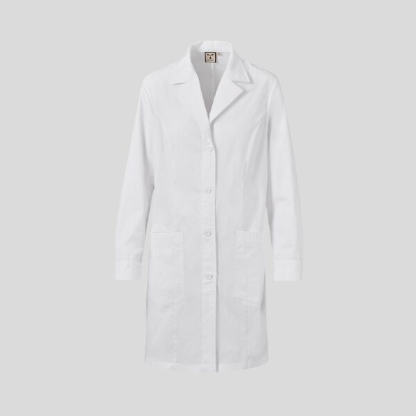 PURITY LADY Payper Camice lungo donna manica lunga con abbottonatura frontale e chiusura polsini con bottoni 58% cotone 14% poliestere 28% elastomultiestere 125gr Thumbnail