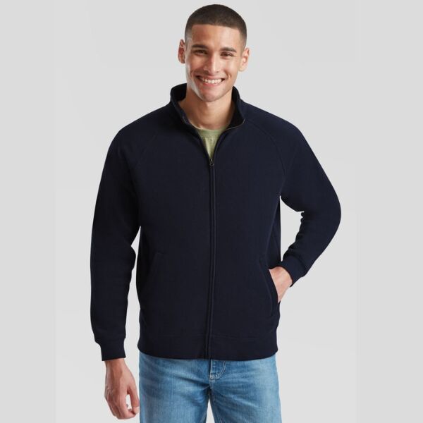 62228 Fruit of the Loom Premium Felpa uomo basic zip lunga con tasche laterali 70% cotone 30% poliestere 280g Thumbnail