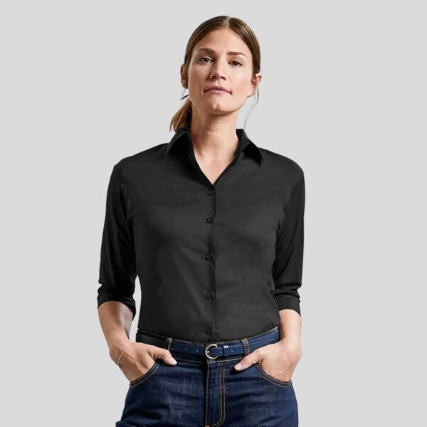 R946F Russell Camicia donna manica 3/4 tessuto elasticizzato Thumbnail