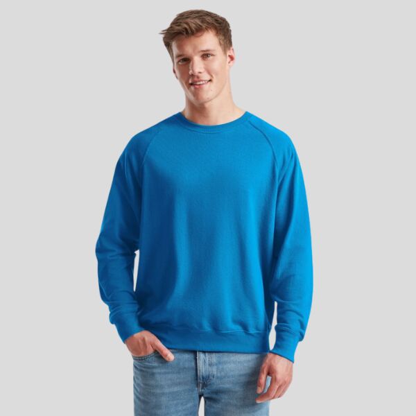 621380 Fruit of the Loom Felpa uomo leggera girocollo manica raglan 80% cotone 20% poliestere 240g Thumbnail