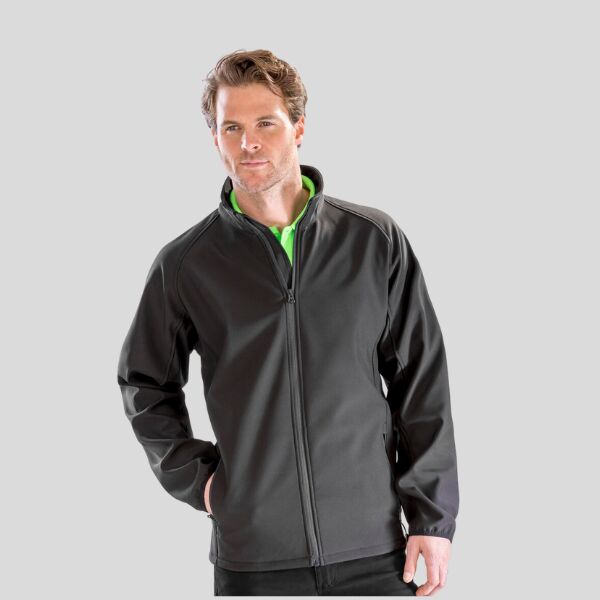 R231M Result Giacca softshell uomo con dettagli a contrasto 208gr/m2 Thumbnail
