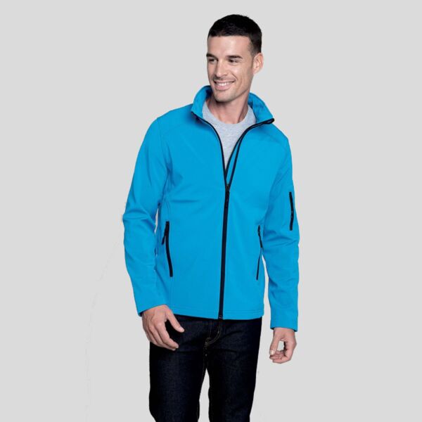 K401 Kariban Giacca softshell uomo tasca su manica sinistra interno in micropile Thumbnail