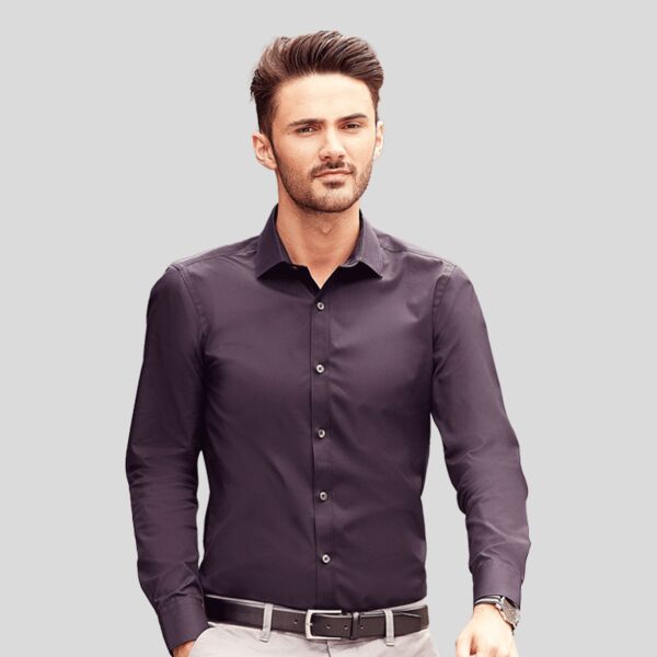 R960M Russell Camicia uomo manica lunga Taglio Attillato 75% cotone 25% elastomultiestere (Lycra) Thumbnail