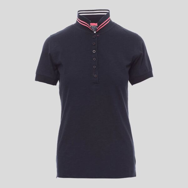 Nautic Lady Paypaer Polo donna bicolore effetto fiammato Regular fit 100% cotone 160gr Thumbnail