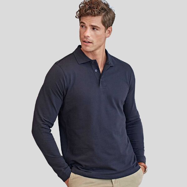 1406 Tee Jays Luxury Stretch Polo uomo manica lunga di alta qualità 95% cotone 5% elastan 215g Thumbnail