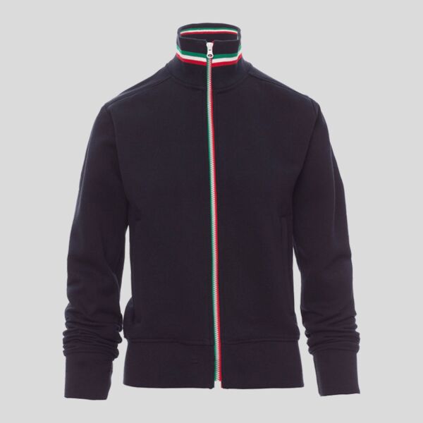 Nazionale Lady Payper Felpa donna profilo tricolore su collo e zip 70% cotone 30% poliestere 300gr Thumbnail