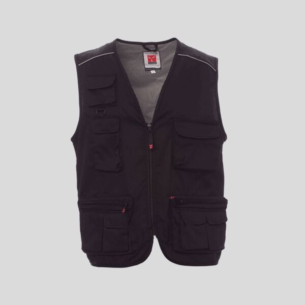 Pocket Payper Gilet sfoderato multitasche con porta badge 80% poliestere 20% cotone 190gr Thumbnail